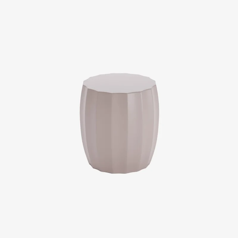 Table d'appoint ronde en magn sie rose p le Grenade
