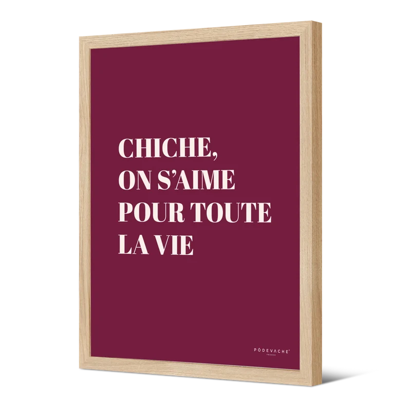 Affiche ou affiche encadrée Chiche