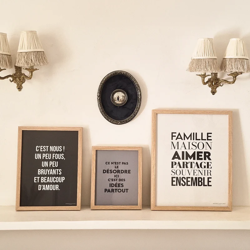 Affiche ou affiche encadrée Famille Partage