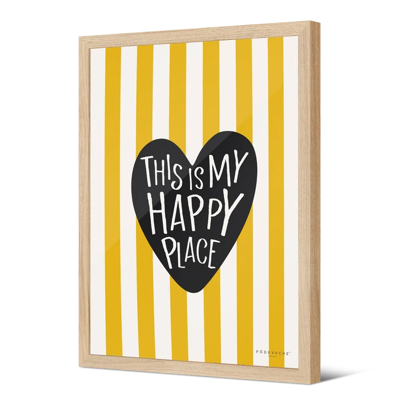 Affiche ou affiche encadrée Happy Place