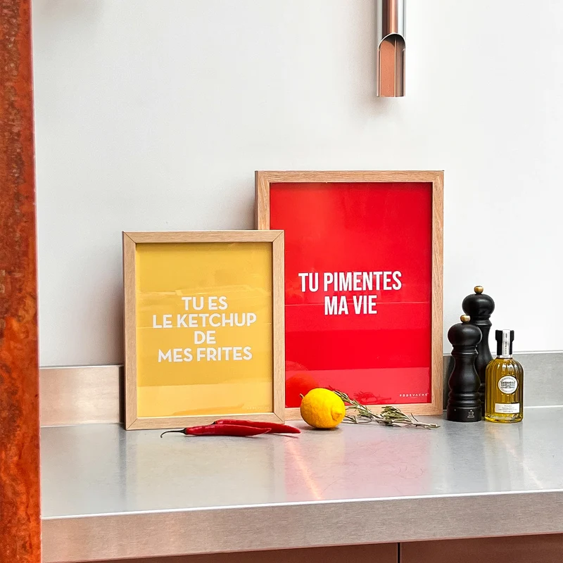 Affiche ou affiche encadrée Ketchup