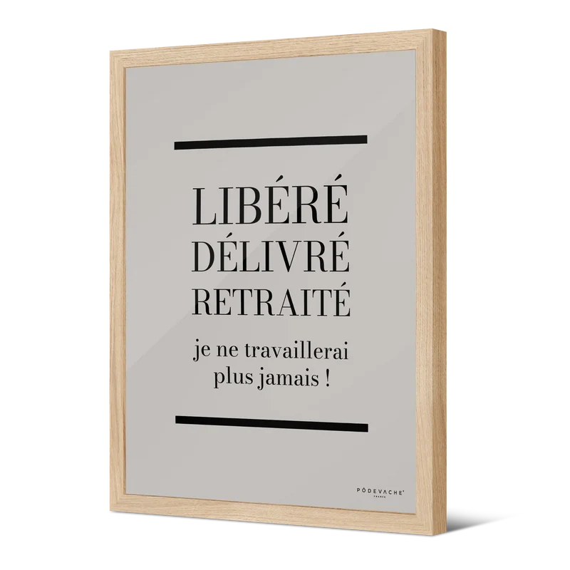 Affiche ou affiche encadrée Libéré Délivré