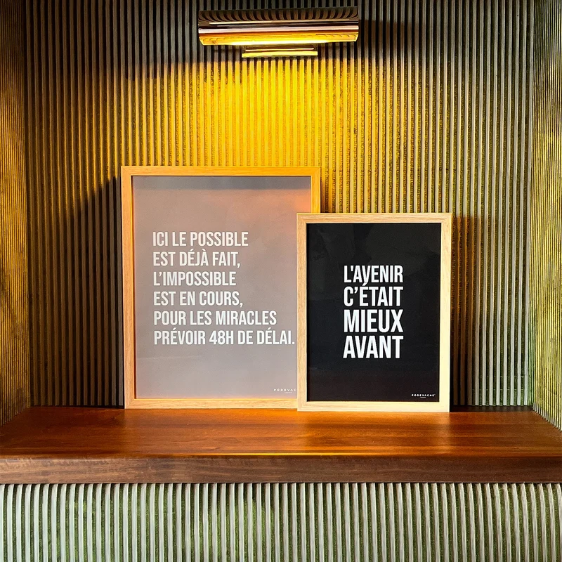 Affiche ou affiche encadrée Mieux Avant