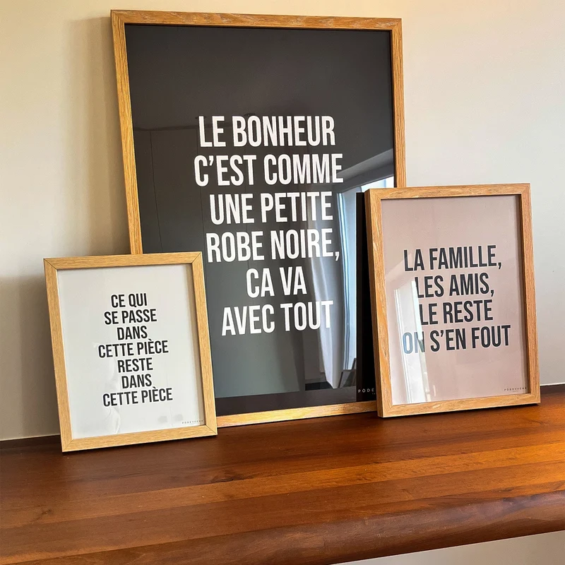 Affiche ou affiche encadrée Robe Noire
