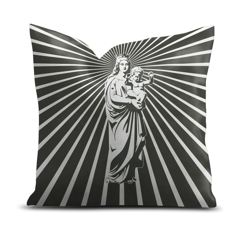 Coussin velours Bonne Mère