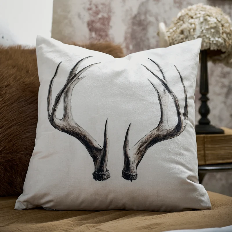 Coussin Velours Cerf Sils Maria