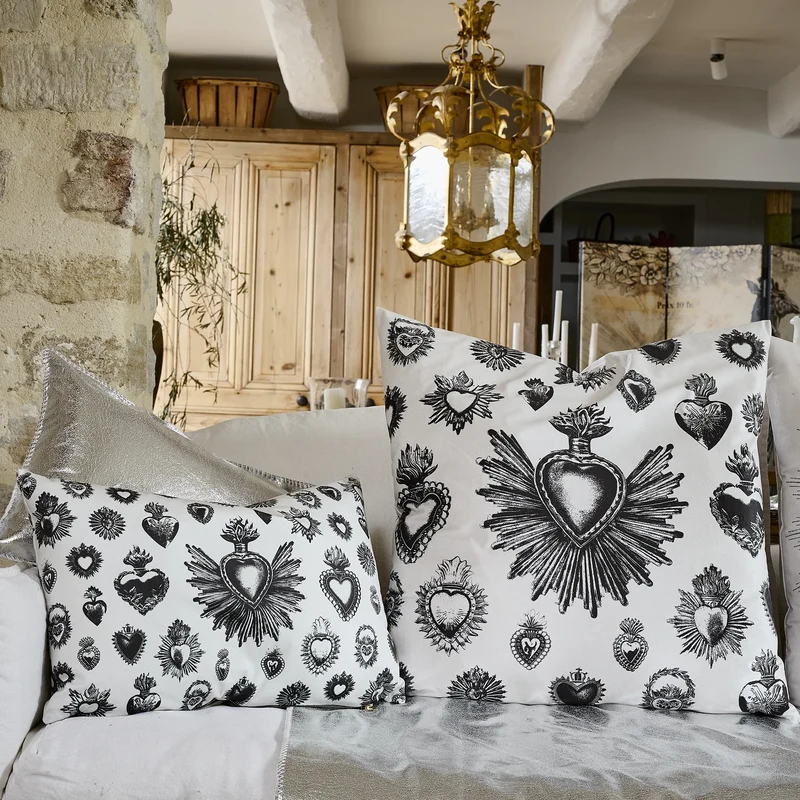 Coussin velours Corazon de Los Angeles