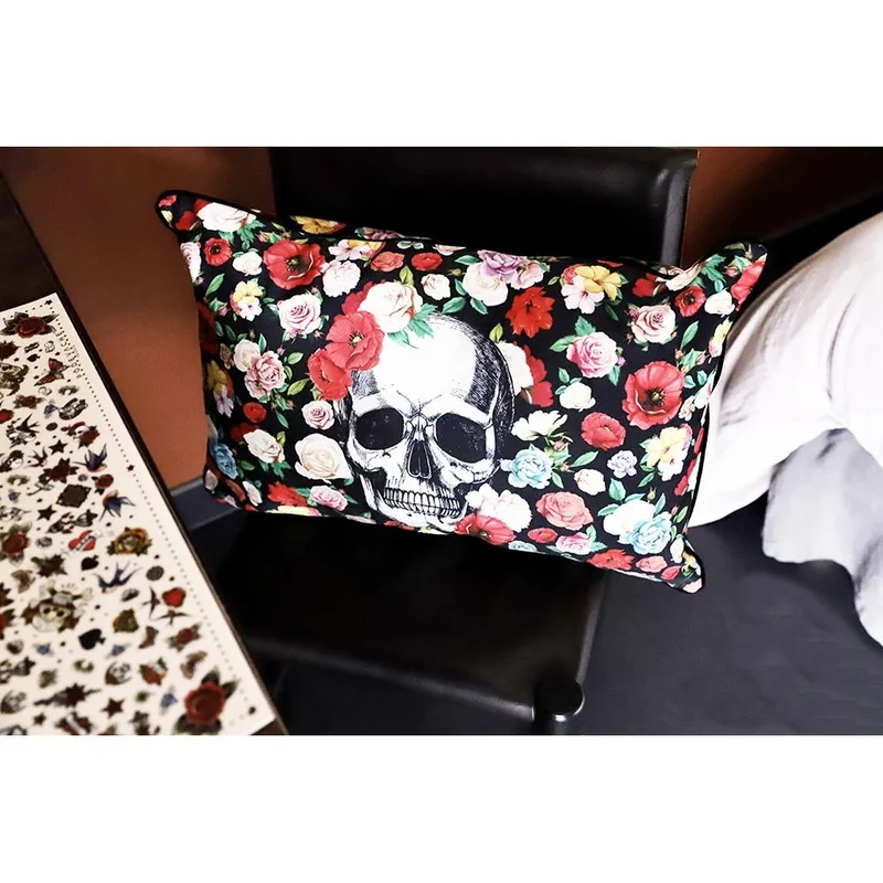 Coussin velours Flower Tattoo