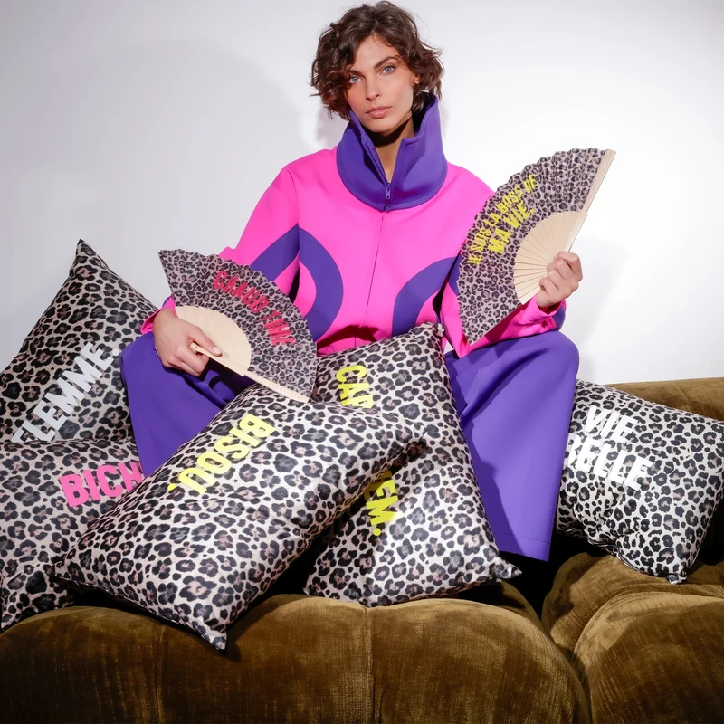 Coussin Velours Léopard Napata