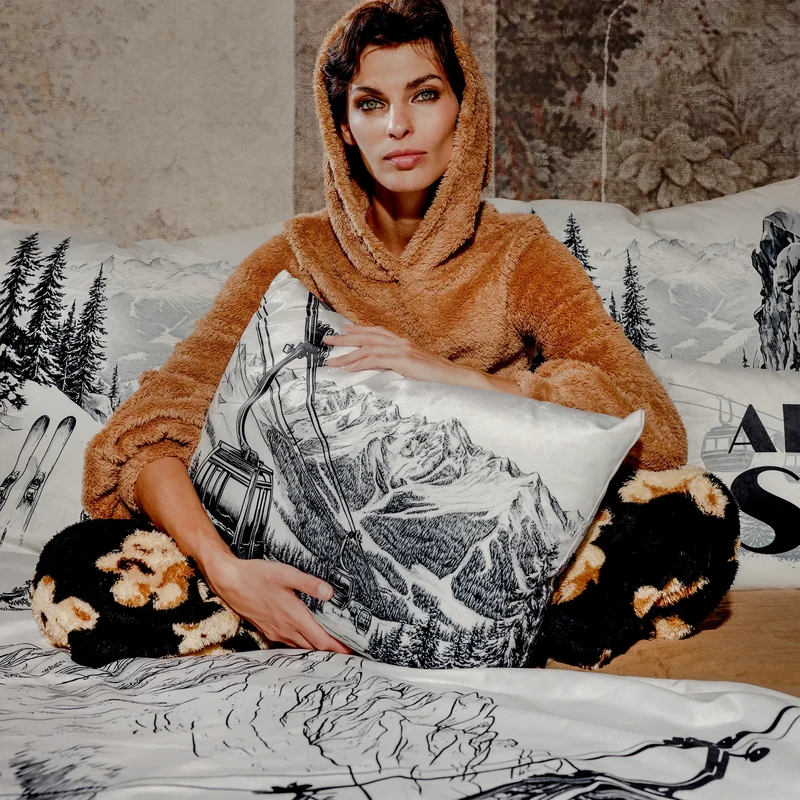 Coussin Velours Montagne Ortisei