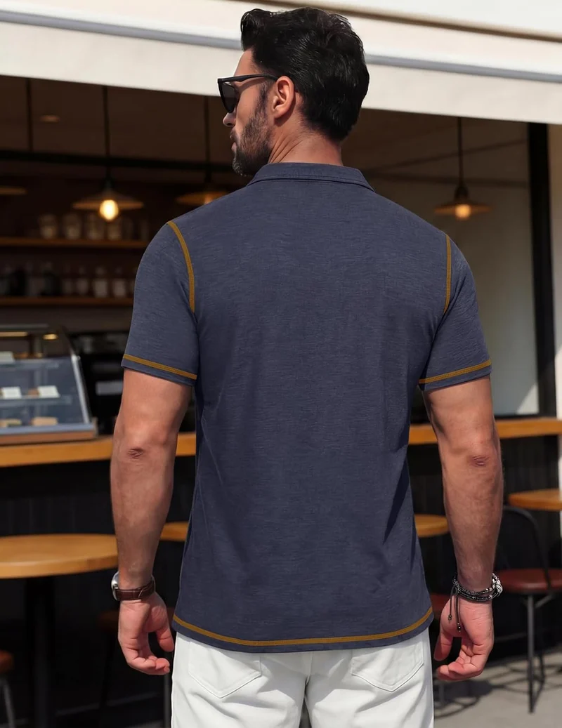 Vianney Polo Homme – Polo Léger Coton, Poche & Style Casual Chic Été