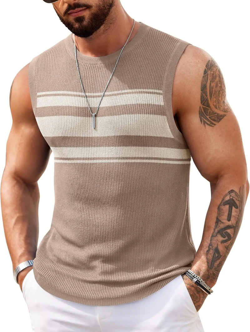 Evan Débardeur Homme – Tank Top Maille Respirante, Style Été & Musculation