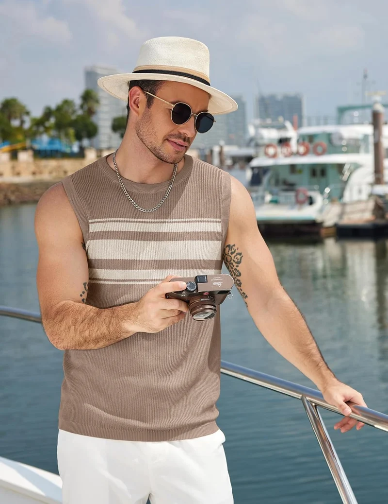Evan Débardeur Homme – Tank Top Maille Respirante, Style Été & Musculation