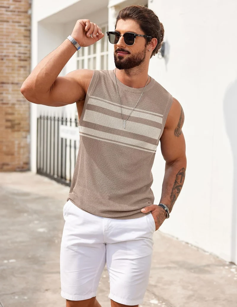 Evan Débardeur Homme – Tank Top Maille Respirante, Style Été & Musculation