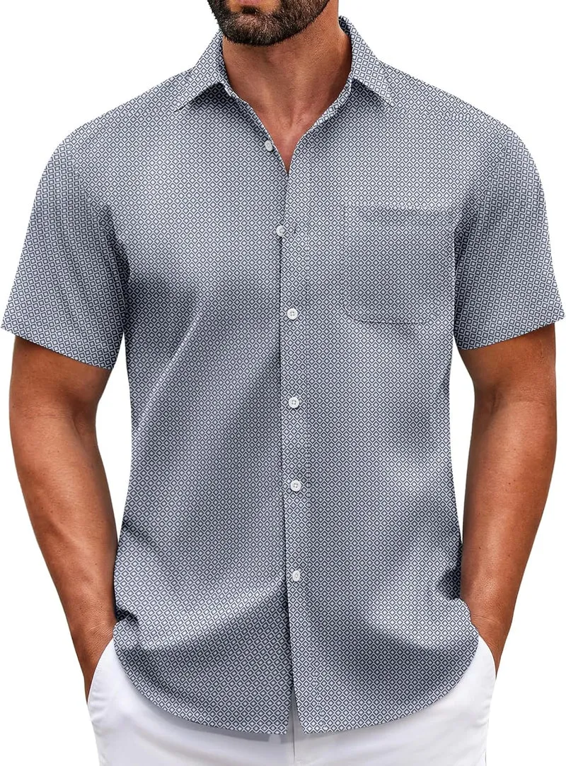 Harold Chemise Homme – Chemise Manches Courtes, Style Casual Chic & Confort Été