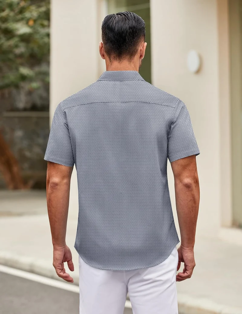 Harold Chemise Homme – Chemise Manches Courtes, Style Casual Chic & Confort Été