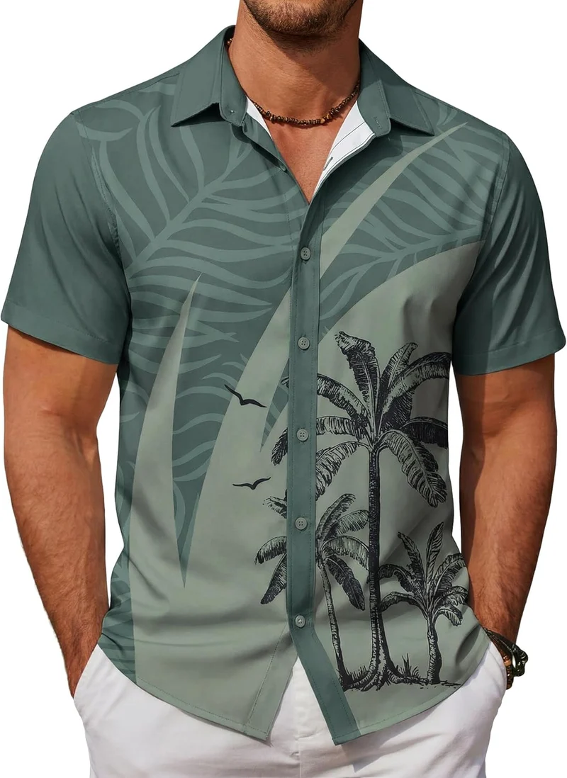 Carlos Chemise Hawaïenne Homme – Chemise Tropicale Été, Légère & Séchage Rapide