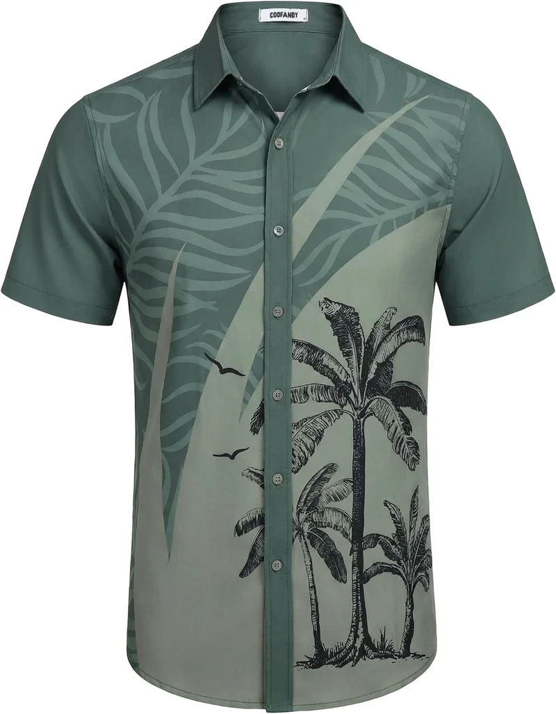 Carlos Chemise Hawaïenne Homme – Chemise Tropicale Été, Légère & Séchage Rapide