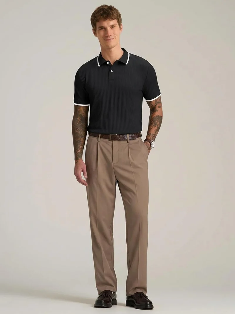 Adrien Polo Homme – Polo Maille Stretch, Léger & Style Business Casual Élégant