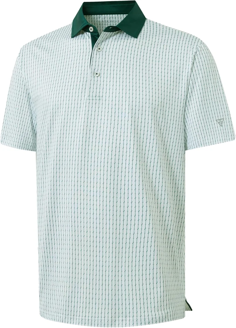 Victor Polo Homme – Polo Golf Imprimé, Respirant UPF30+ & Séchage Rapide
