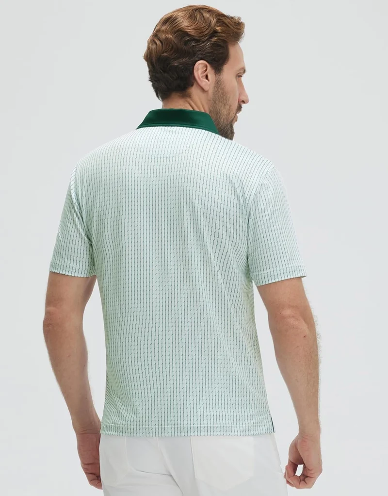 Victor Polo Homme – Polo Golf Imprimé, Respirant UPF30+ & Séchage Rapide