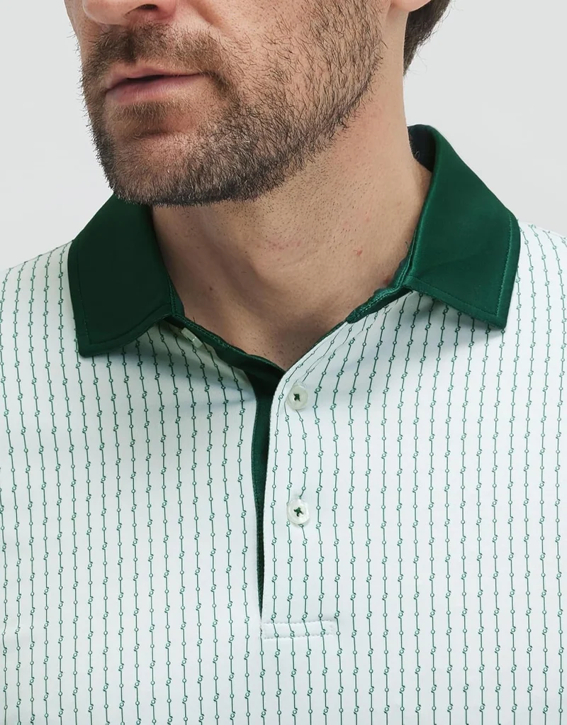 Victor Polo Homme – Polo Golf Imprimé, Respirant UPF30+ & Séchage Rapide