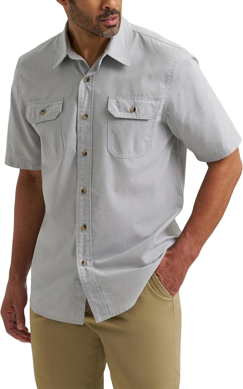 Paul Chemise Homme – Chemise Manches Courtes Classique, Coupe Relax & Poches