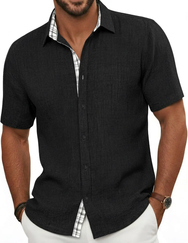 Alexandre Chemise Homme – Chemise Été Stretch, Respirante & Style Casual Chic