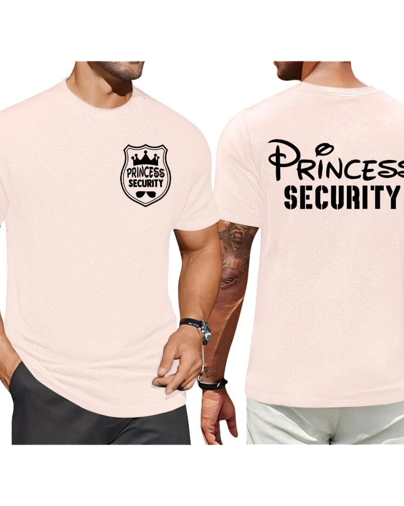 Max T-Shirt Homme – Tee-Shirt Humoristique Princess Security, Coton Stretch Casual