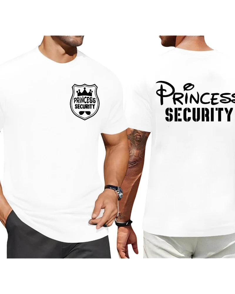 Max T-Shirt Homme – Tee-Shirt Humoristique Princess Security, Coton Stretch Casual