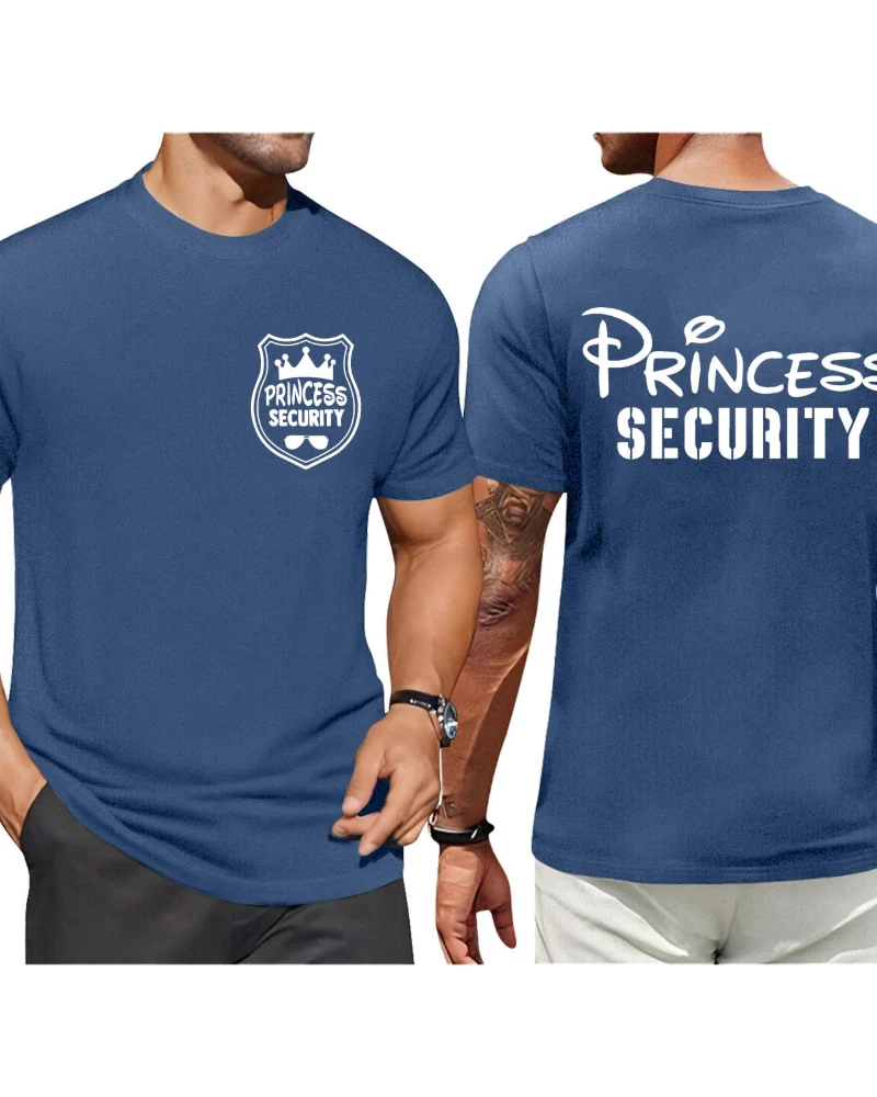 Max T-Shirt Homme – Tee-Shirt Humoristique Princess Security, Coton Stretch Casual