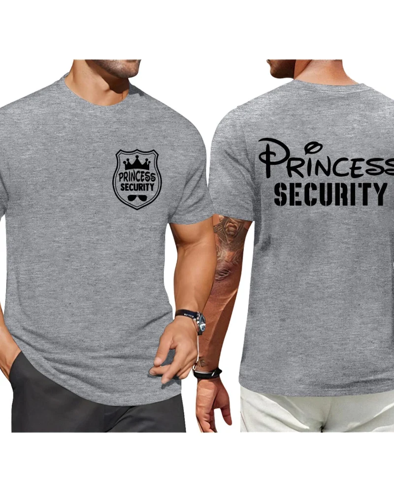 Max T-Shirt Homme – Tee-Shirt Humoristique Princess Security, Coton Stretch Casual