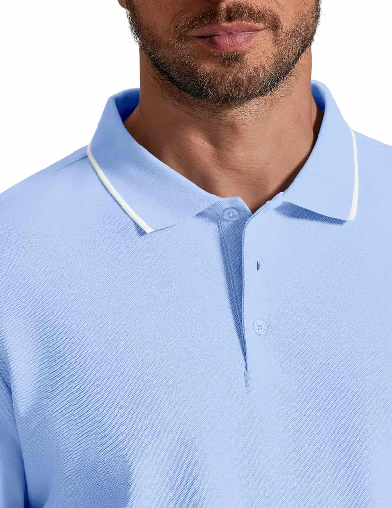 Leon Polo Homme – Polo Coton Piqué Manches Courtes, Style Casual & Golf Élégant