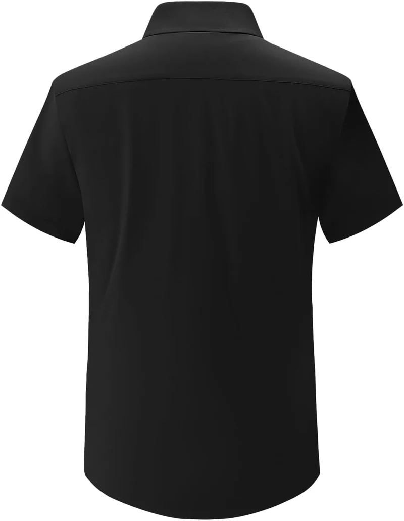 Marc Chemise Homme Grande Taille – Chemise Stretch Manches Courtes Business Casual