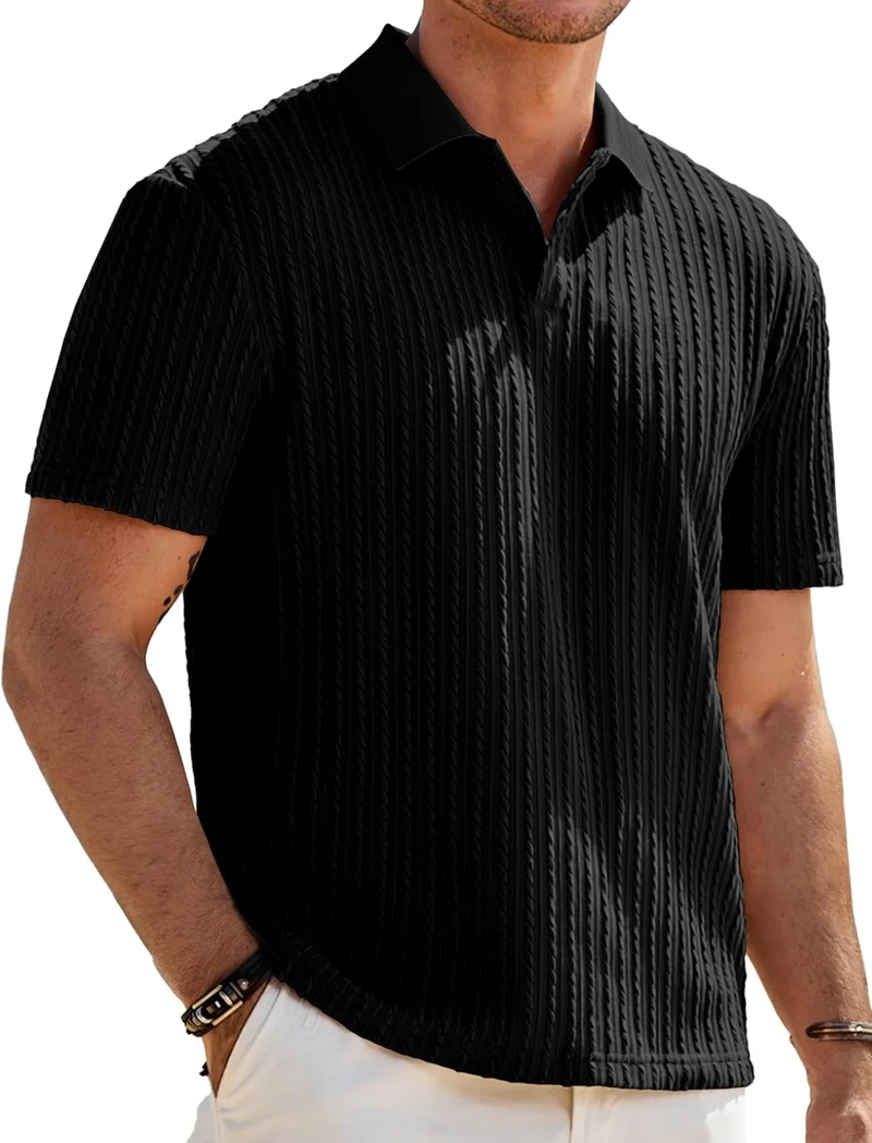 Matteo Polo Homme – Polo Maille Stretch, Style Old Money & Casual Été