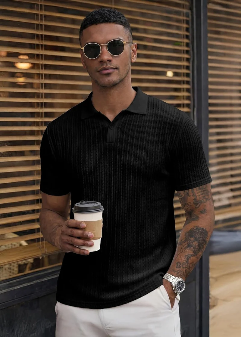 Matteo Polo Homme – Polo Maille Stretch, Style Old Money & Casual Été