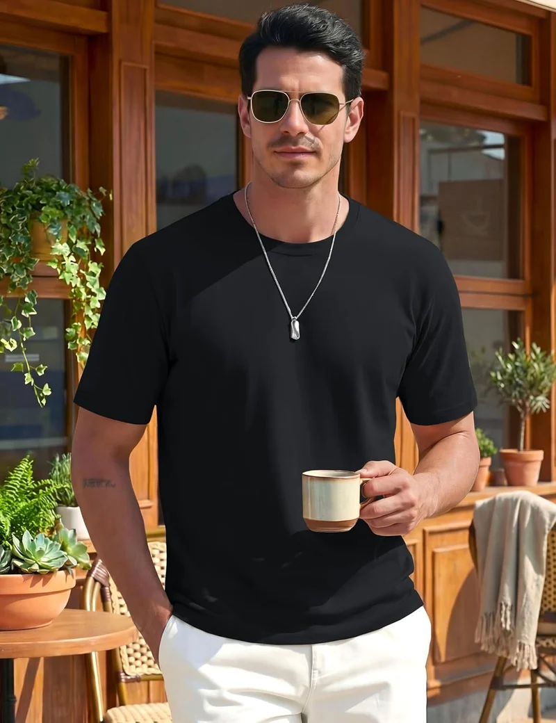 Alex T-Shirt Homme – Tee-Shirt Respirant UPF80+, Séchage Rapide & Style Casual