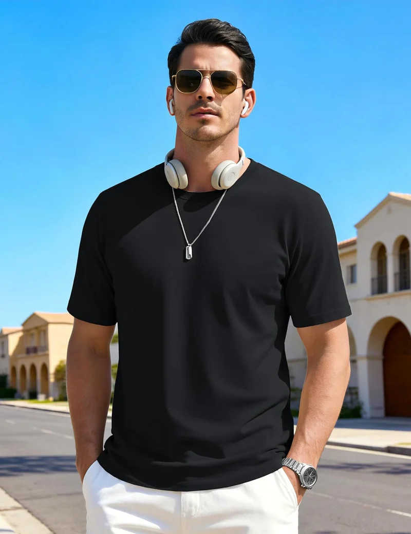 Alex T-Shirt Homme – Tee-Shirt Respirant UPF80+, Séchage Rapide & Style Casual