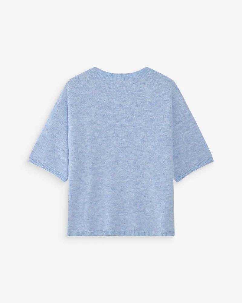 Pull oversize en laine col rond ciel Vamos