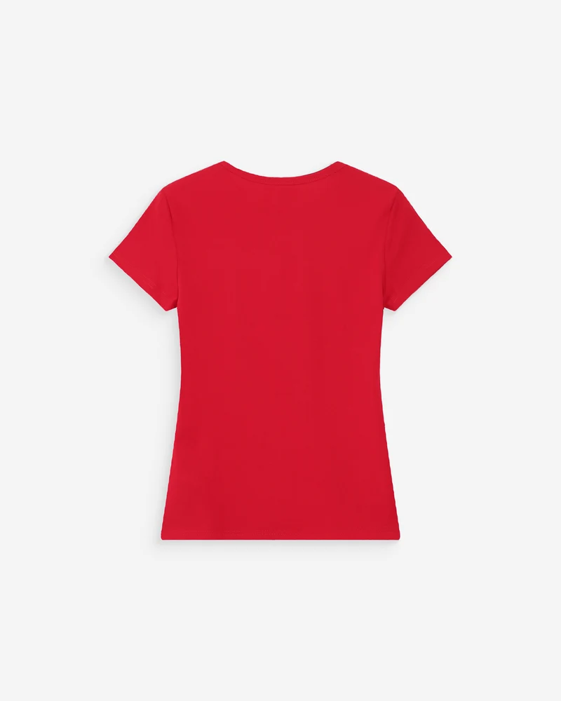 T-shirt ajusté en coton à imprimé velours rouge Valerio