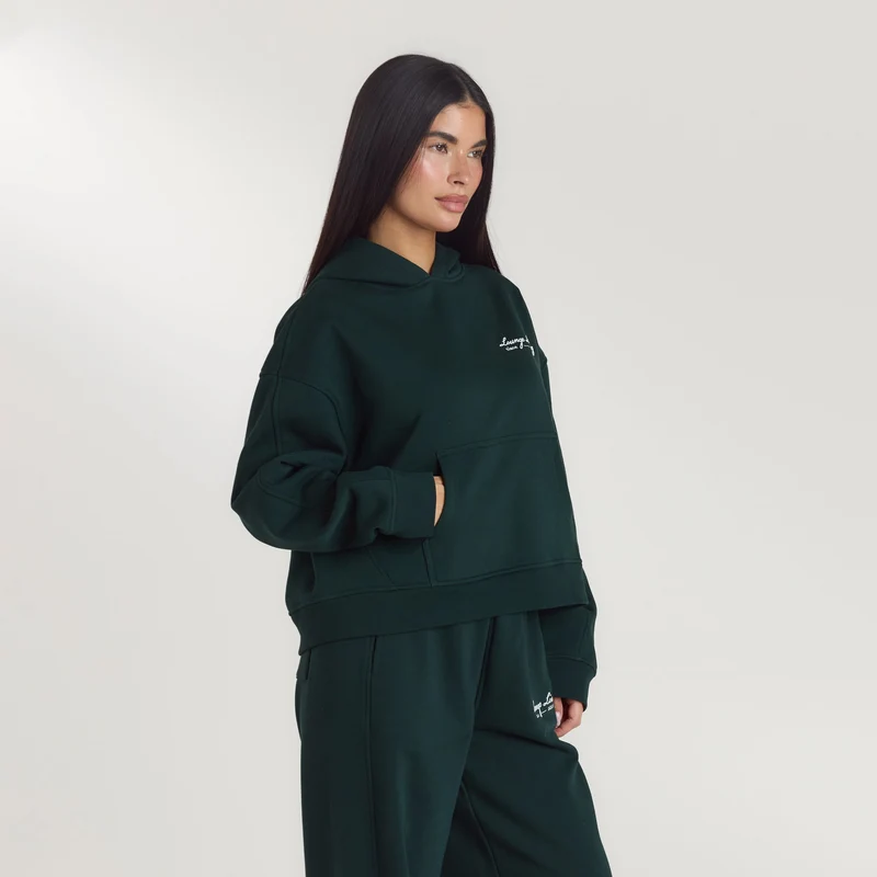 Sweat à Capuche Lounge Living - Vert Forêt
