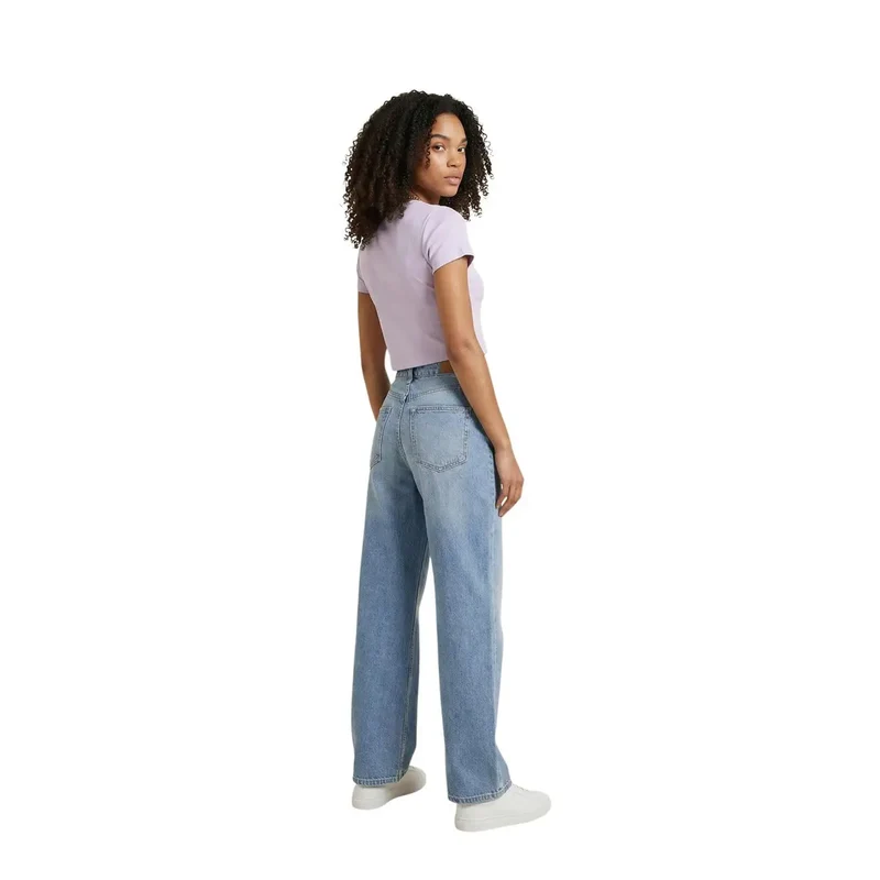 T-shirt à col rond en coton lilas pour femmes Calvin Klein Jeans