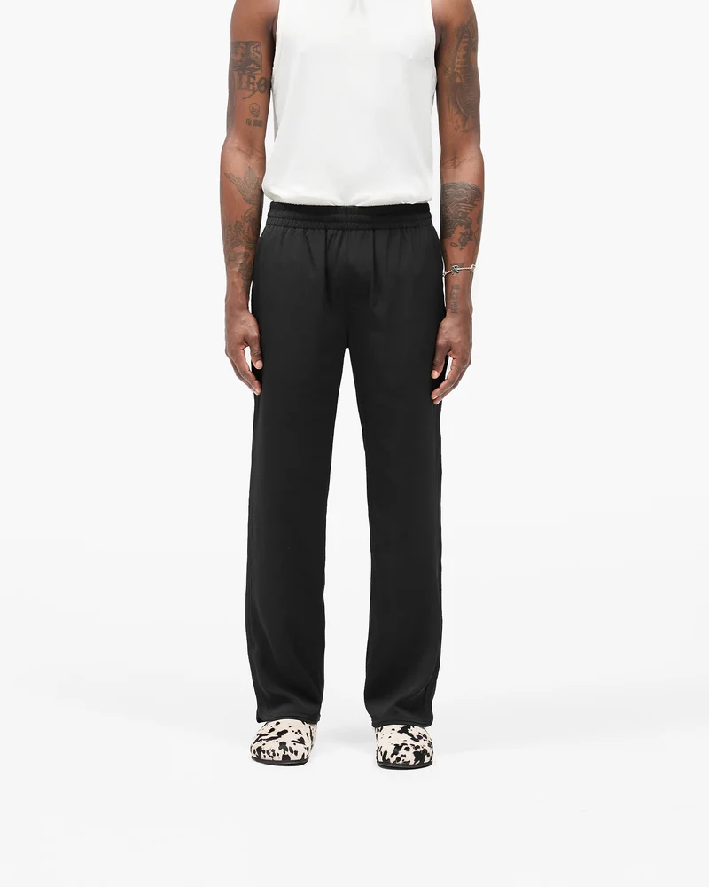 Piped Track Pant - Jet Black