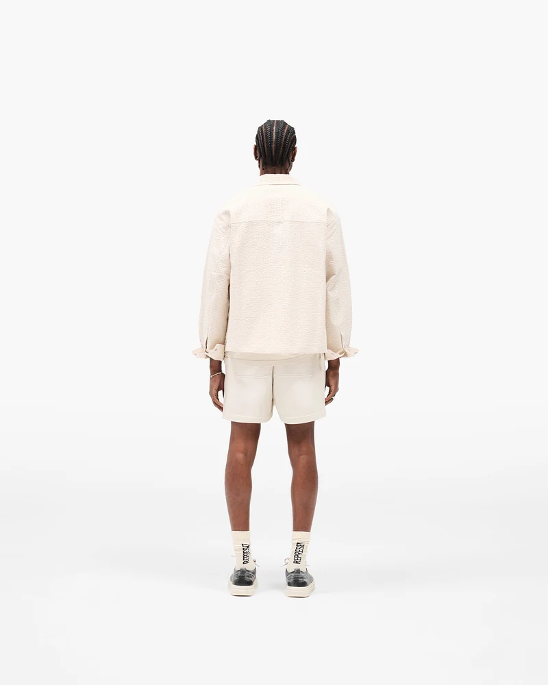 Textured Long Sleeve Shirt - Champagne