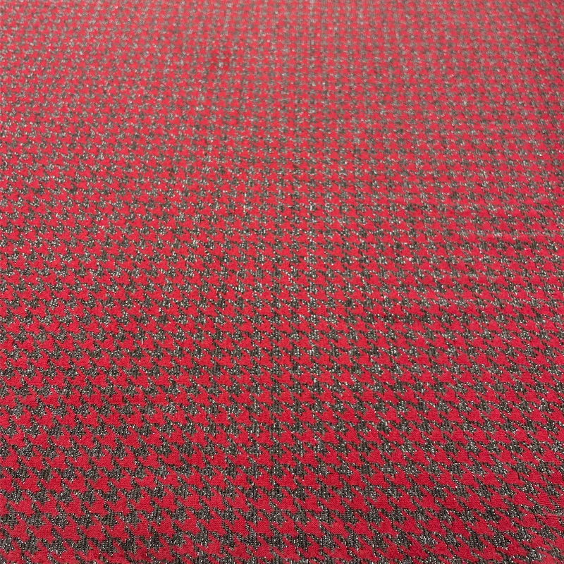Tissu Maille, Coton Viscose - Métallisé, rosso