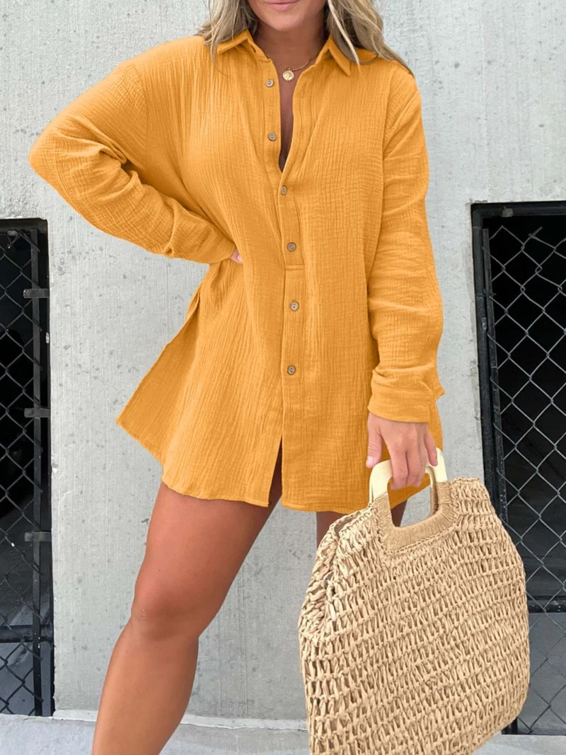 Mia Ensemble Femme Été – Set Blouse Nouée & Short Taille Haute, Look Moderne & Léger