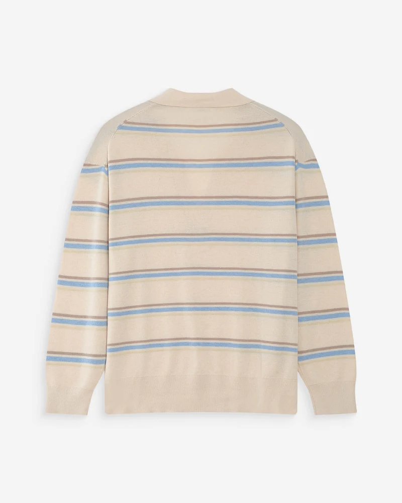 Pull oversize à col polo vanille Vaporetto