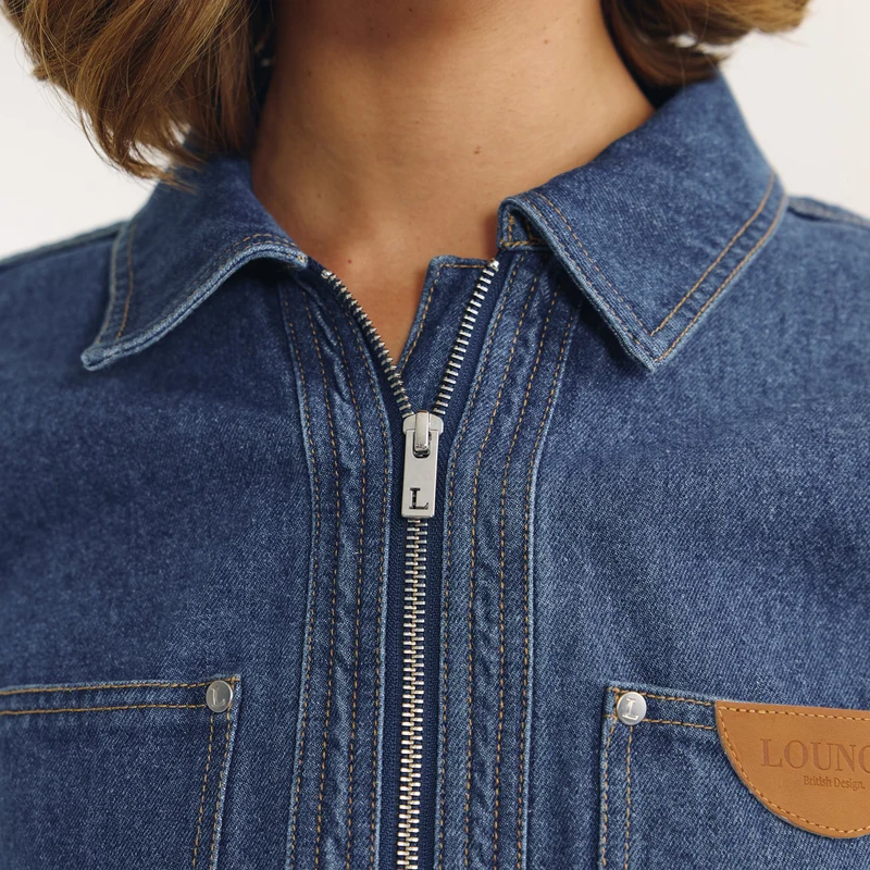 Veste Boxy en Denim - Bleu