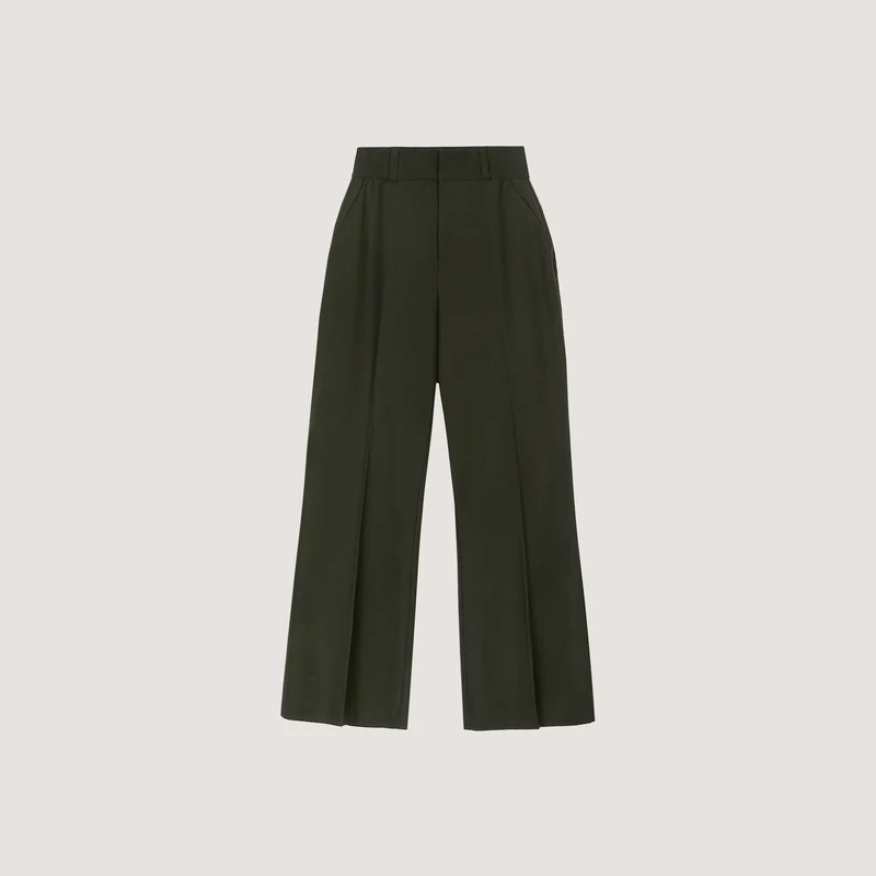 Pantalon Évasé - Vert Foncé