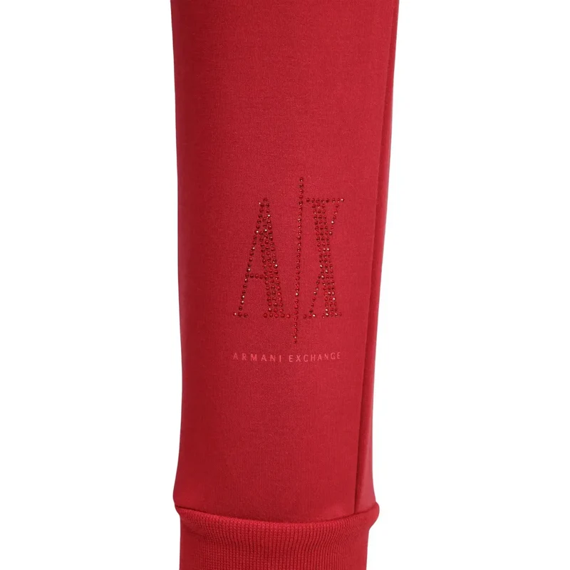Pantalon pour femmes Armani Exchange rouge en mélange de viscose taille KH